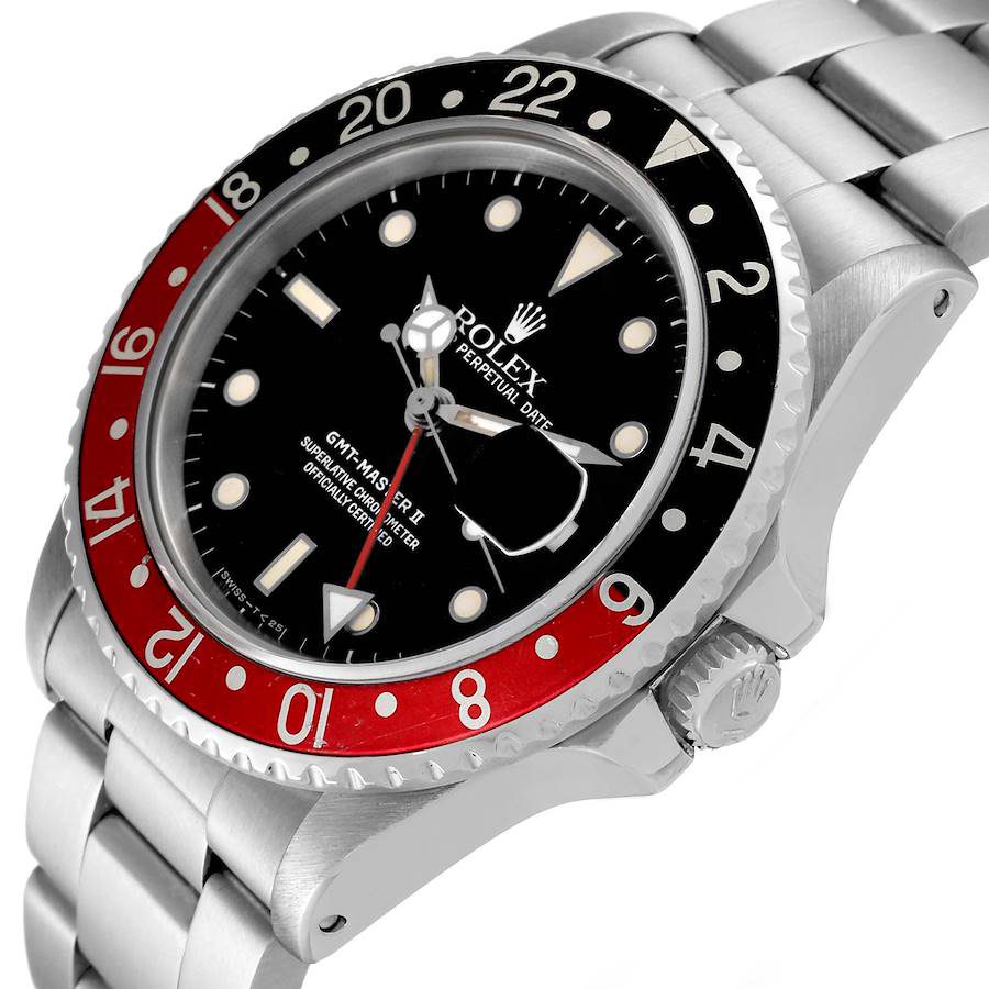 Rolex GMT Master Fat Lady Vintage Coke Black Red Bezel Mens Watch 16760