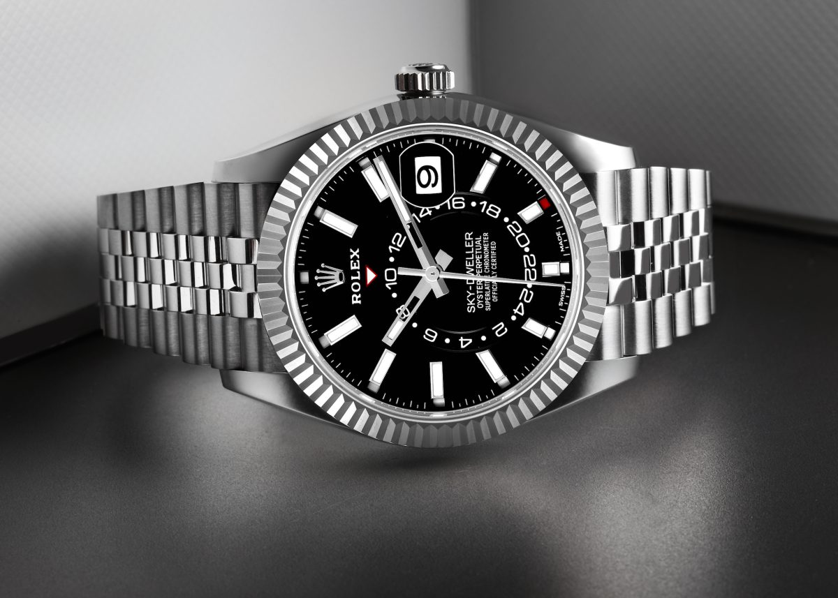 Rolex Sky-Dweller Steel White Gold Black Dial Men’s Watch 326934