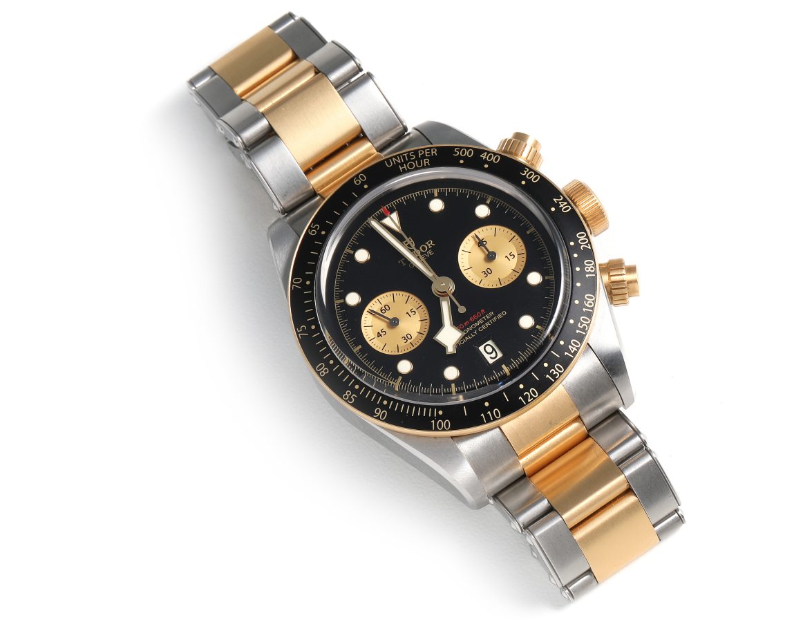 Tudor Heritage Black Bay Steel Yellow Gold Mens Watch 79363