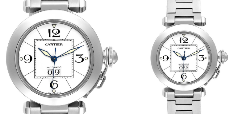 Cartier Pasha C Midsize Big Date Steel White Dial Ladies Watch W31055M7