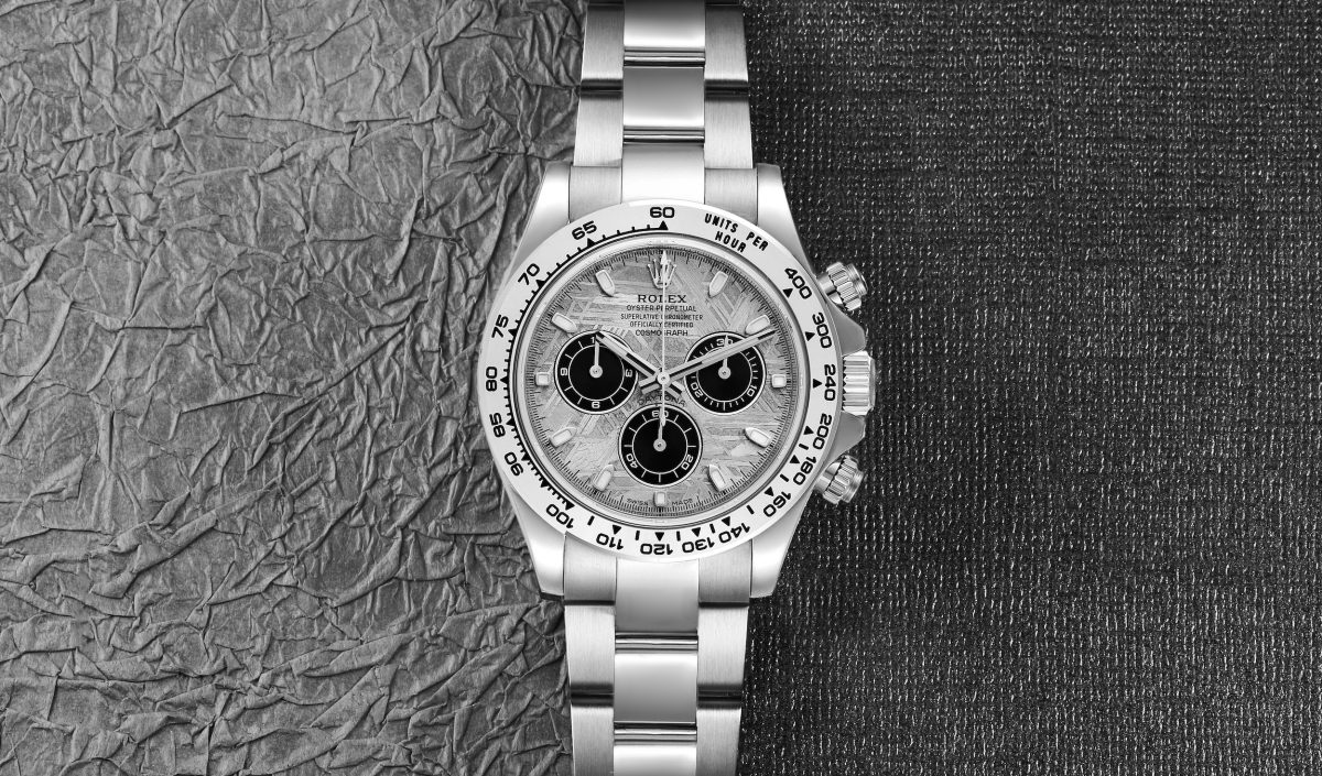 Rolex Cosmograph Daytona White Gold Meteorite Dial Mens Watch 116509