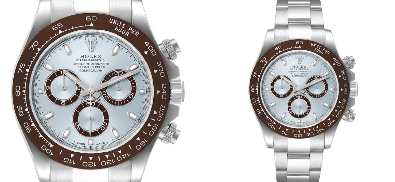 Rolex Daytona Ice Blue Dial Platinum Chronograph Mens Watch 116506