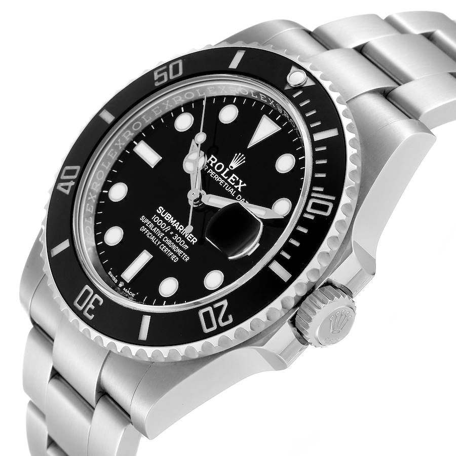 Rolex Submariner Black Dial Ceramic Bezel Steel Mens Watch 126610