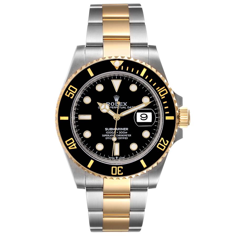 Rolex Submariner 41 Steel Yellow Gold Black Dial Mens Watch 126613