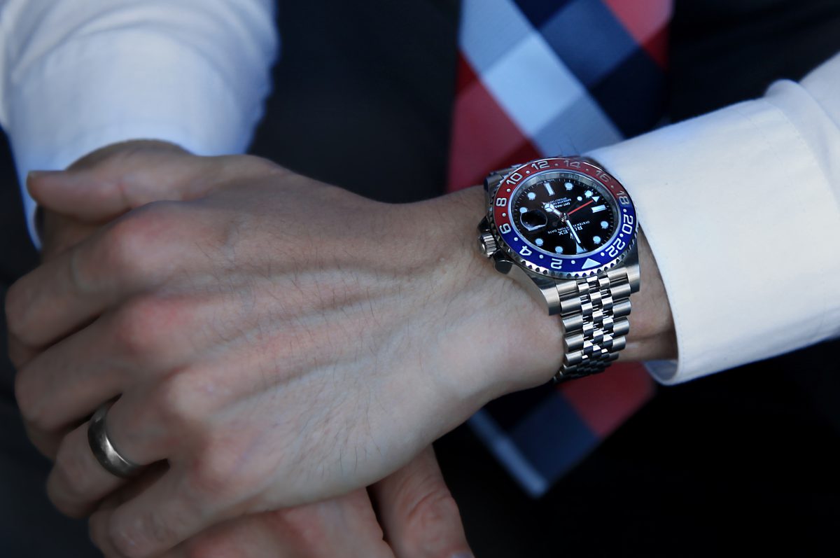 Rolex GMT Master II Pepsi Bezel Jubilee Steel Mens Watch 126710