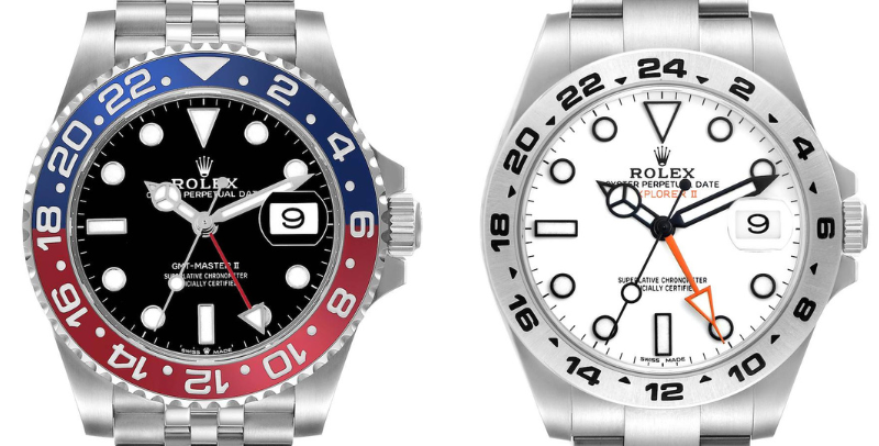 Rolex GMT-Master II Pepsi and Rolex Explorer II