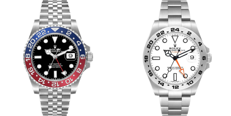 Rolex GMT-Master II Pepsi and Rolex Explorer II
