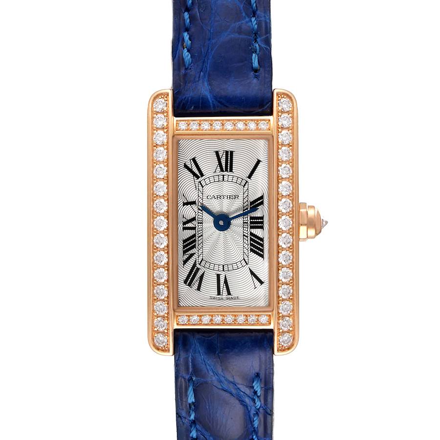 Cartier Tank Americaine Mini Rose Gold Diamond Ladies Watch WJTA0026