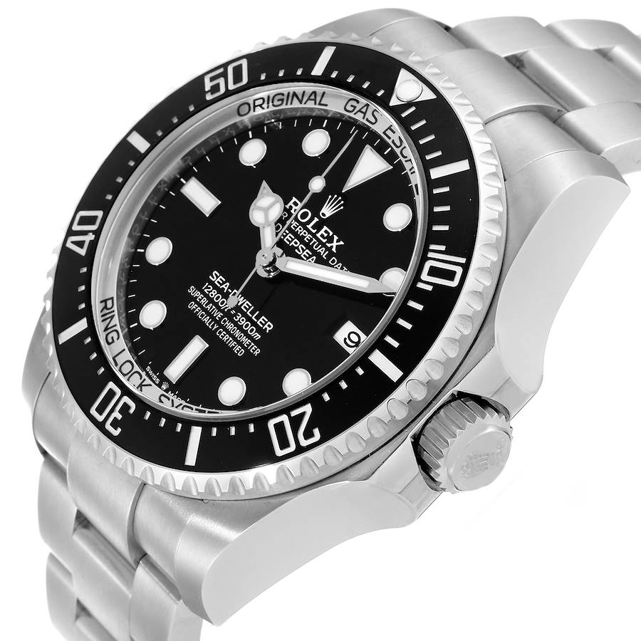 Rolex Seadweller Deepsea 44 Black Dial Steel Mens Watch 136660