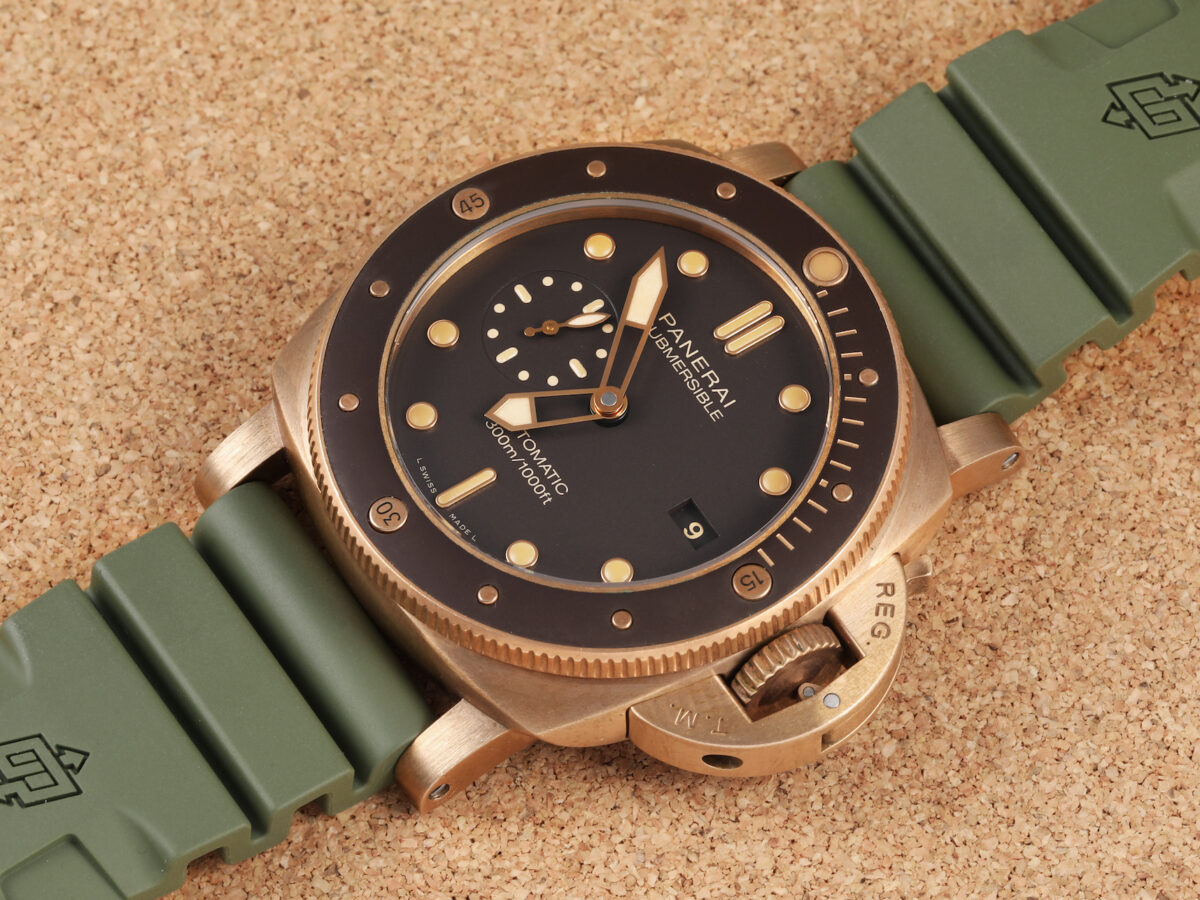 Bronze Sports Watches - Panerai Luminor Submersible 47mm Bronze Mens Watch PAM00968