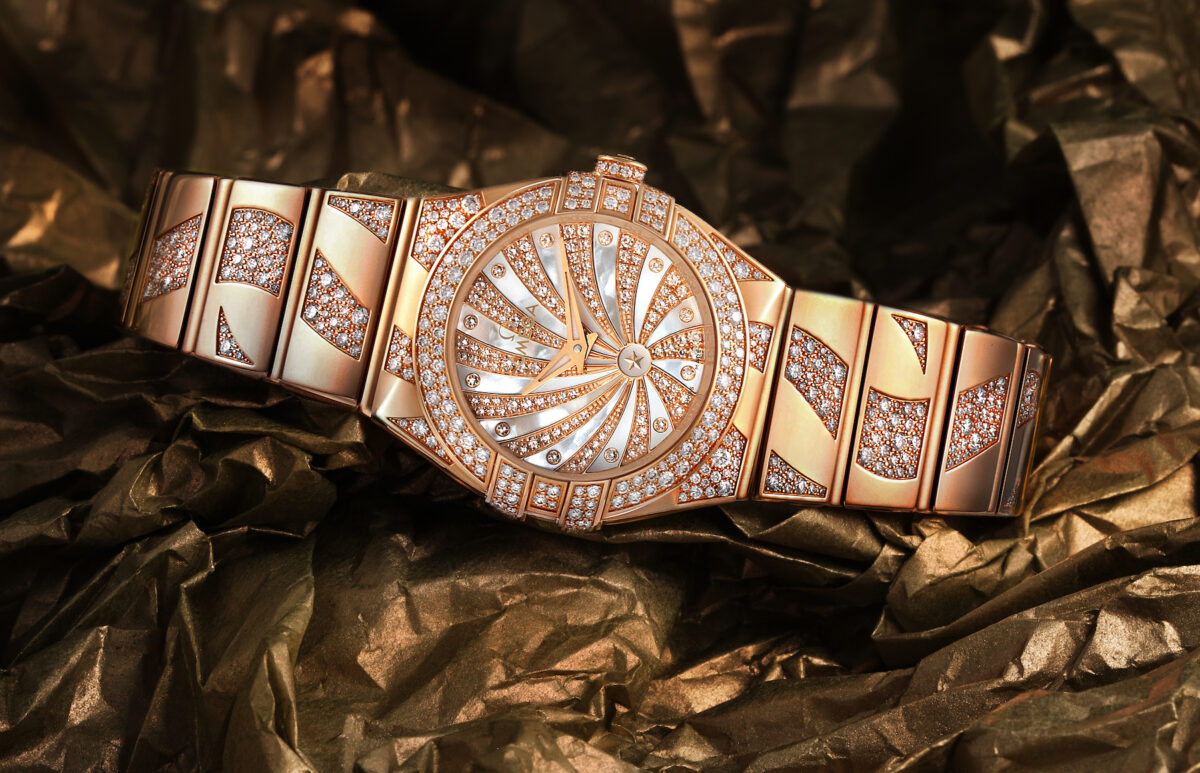 Omega Constellation Diamanten Rose Gold Diamond Ladies Watch 123.55.24.60.55.011