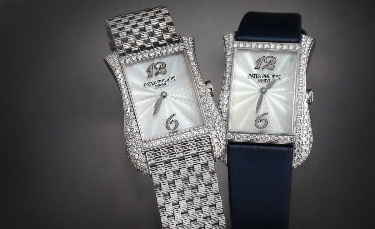 Patek Philippe Gondolo White Gold Mother of Pearl Diamond Ladies Watch 4972