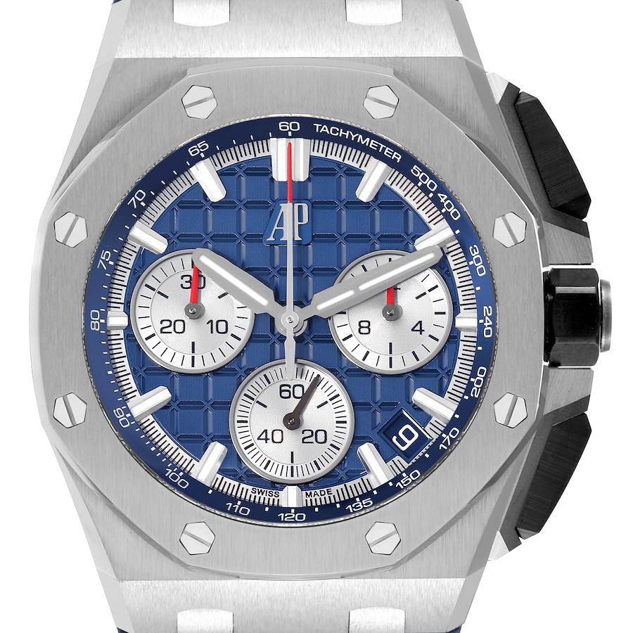 Audemars Piguet Royal Oak Offshore Titanium Blue Dial Mens Watch 26420