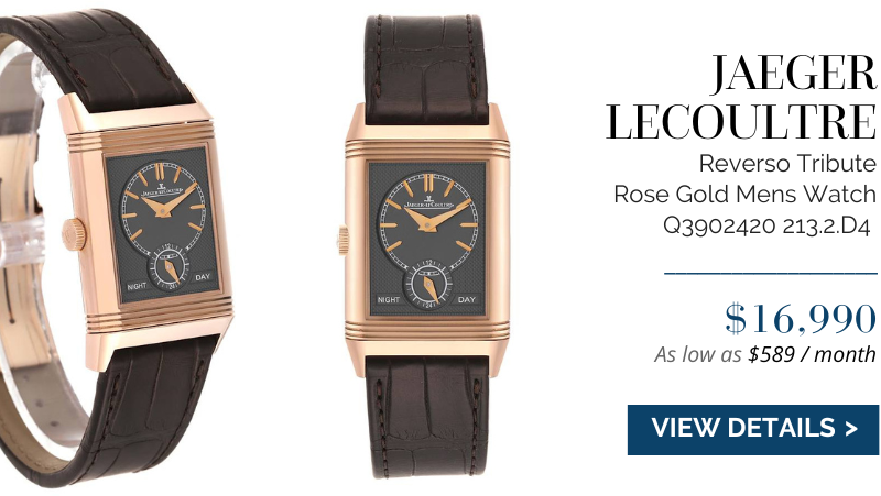 Jaeger LeCoultre Reverso Tribute Rose Gold Mens Watch Q3902420 213.2.D4