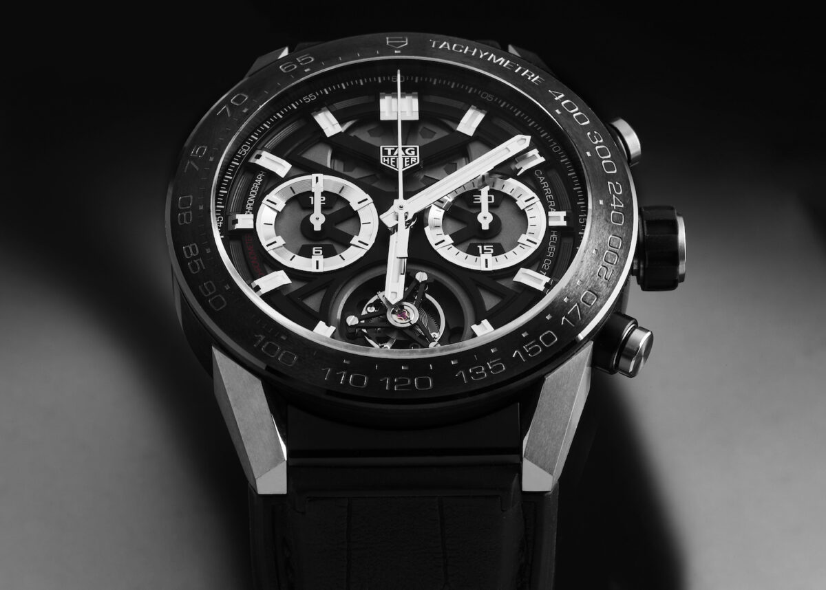 Tag Heuer Carrera Tourbillon Chronograph Titanium Mens Watch CAR5A8Y