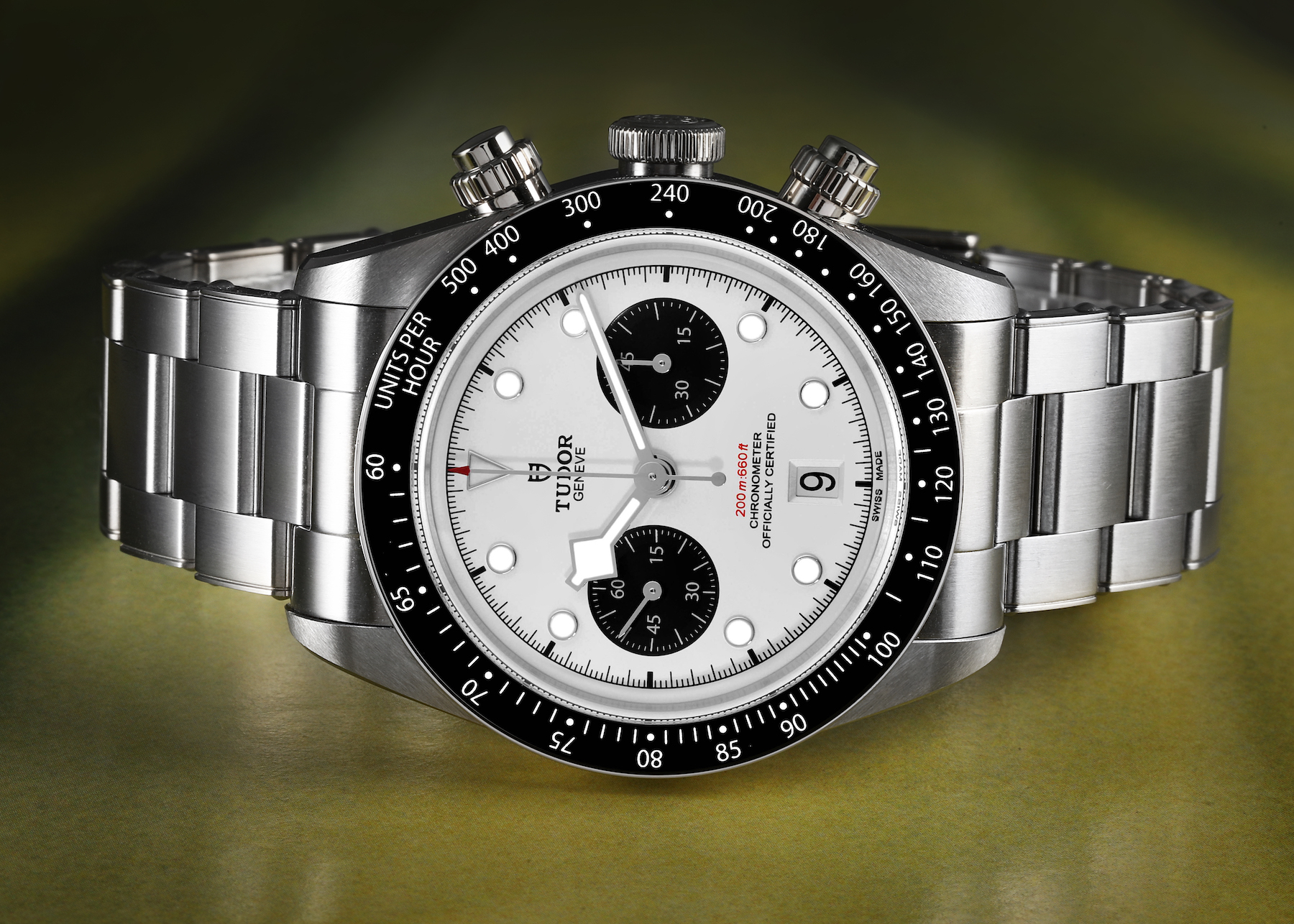 Tudor Black Bay Chronograph Panda Dial Steel Mens Watch 79360N