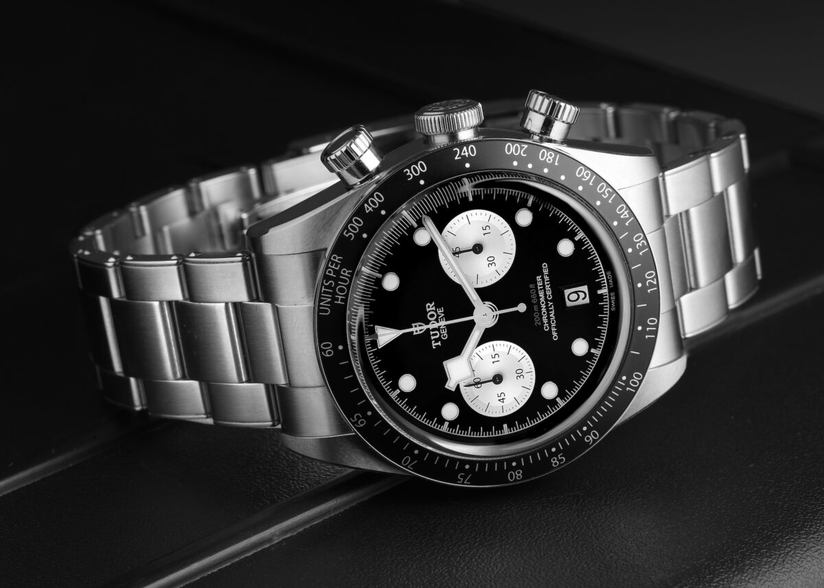 Tudor Black Bay Chronograph Reverse Panda Dial Steel Mens Watch 79360 copy