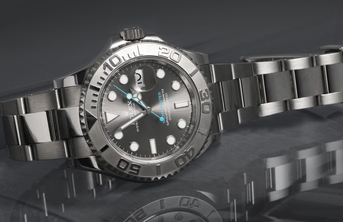 Rolex Yacht-Master Steel Platinum Rhodium Dial 37mm ref 268622