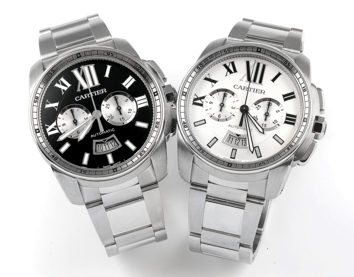 Calibre de Cartier Chronograph Steel Watches