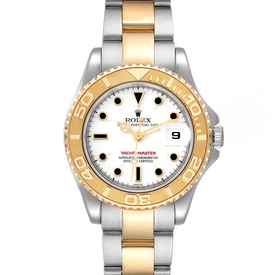 Rolex Yachtmaster 29 White Dial Steel Yellow Gold Ladies Watch 169623