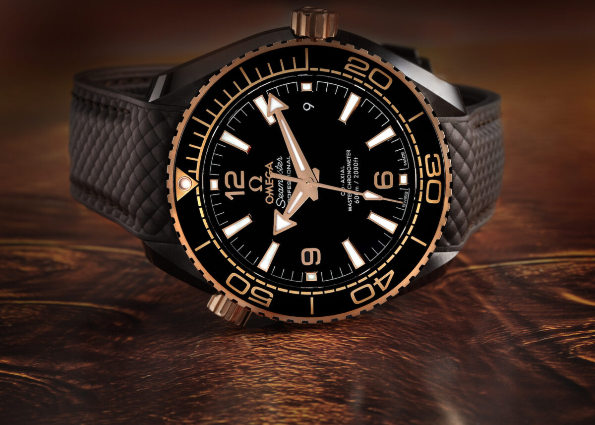 Omega Planet Ocean Rose Gold Ceramic Mens Watch 215.62.40.20.13.001