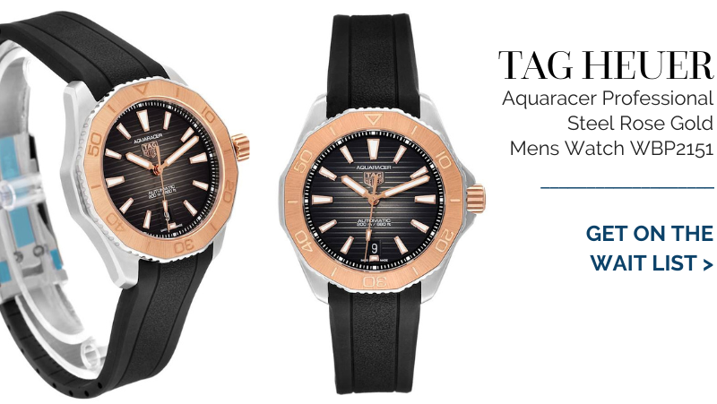 Tag Heuer Aquaracer Professional Steel Rose Gold Mens Watch WBP2151