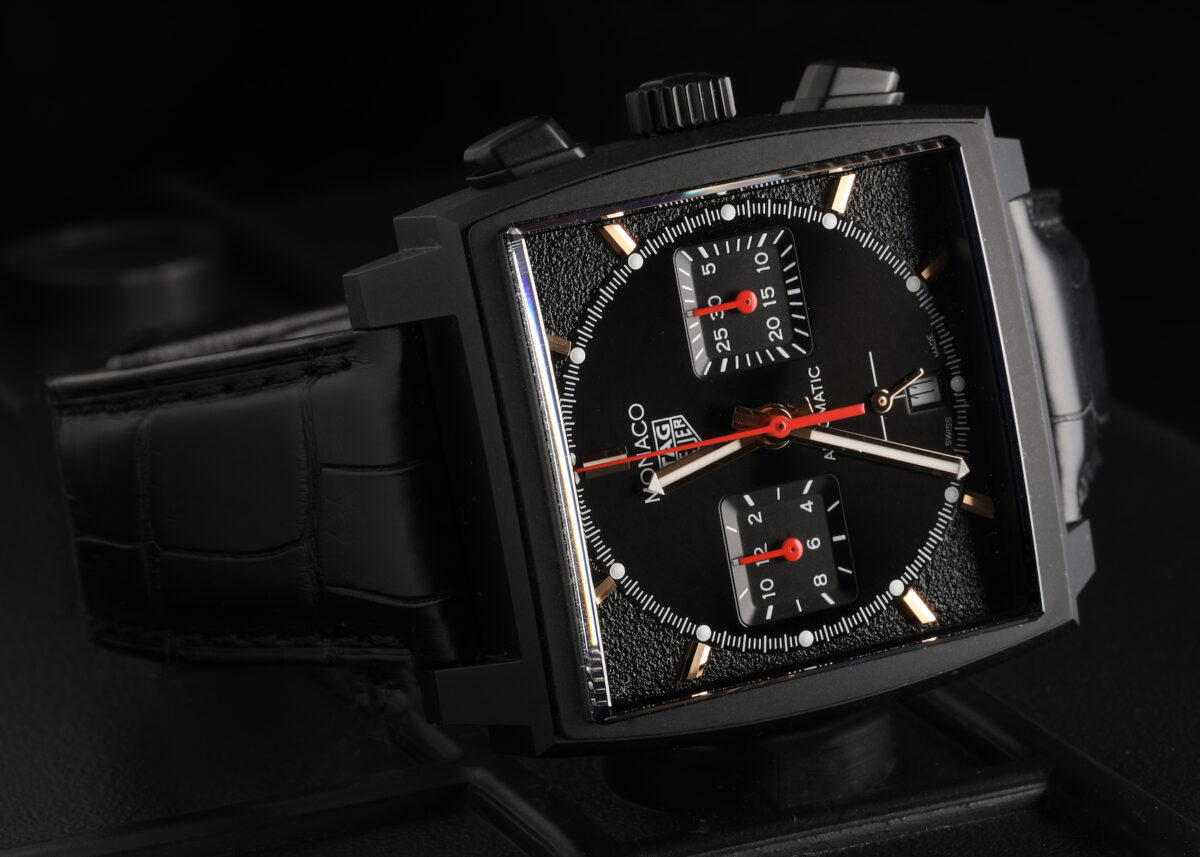 Tag Heuer Monaco Dark Lord Black Dial Titanium Mens Watch CBL2180