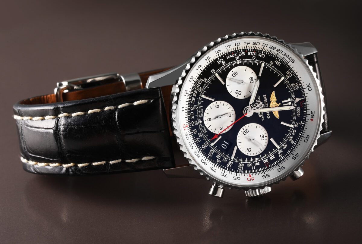 Breitling Navitimer 01 Black Dial Steel Mens Watch AB0120