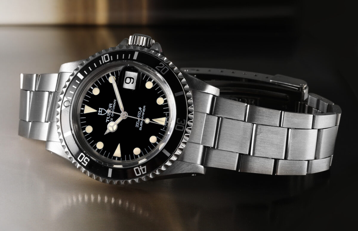 Tudor Submariner Prince Oysterdate Black Dial Steel Mens Watch 76100