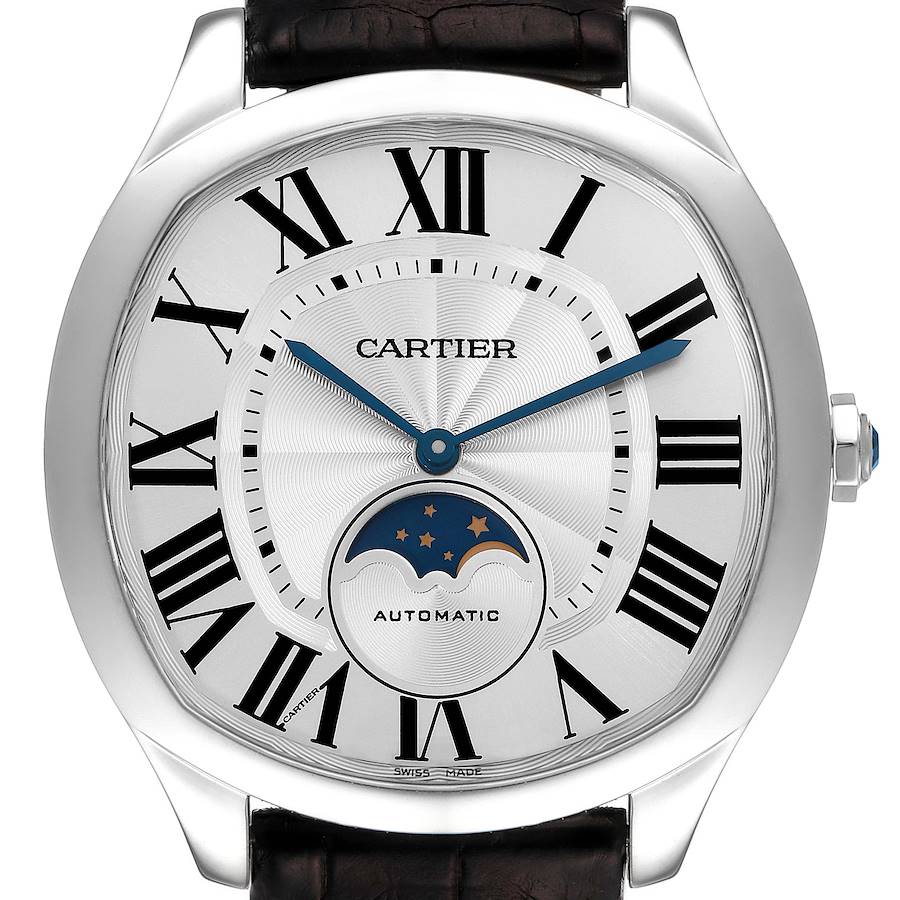 Cartier Drive de Cartier Silver Dial Moonphase Mens Watch WSNM0008