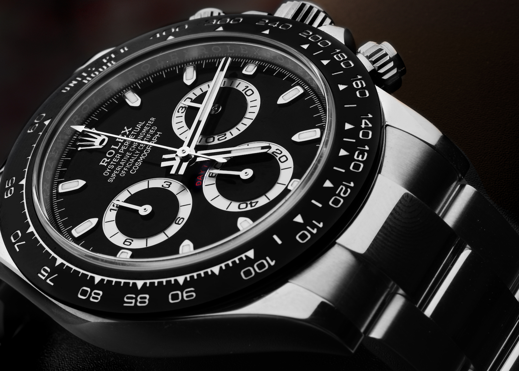 Rolex Daytona Black Dial Steel Mens Watch 116500