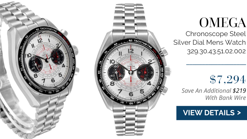 Omega Chronoscope Steel Silver Dial Mens Watch 329.30.43.51.02.002