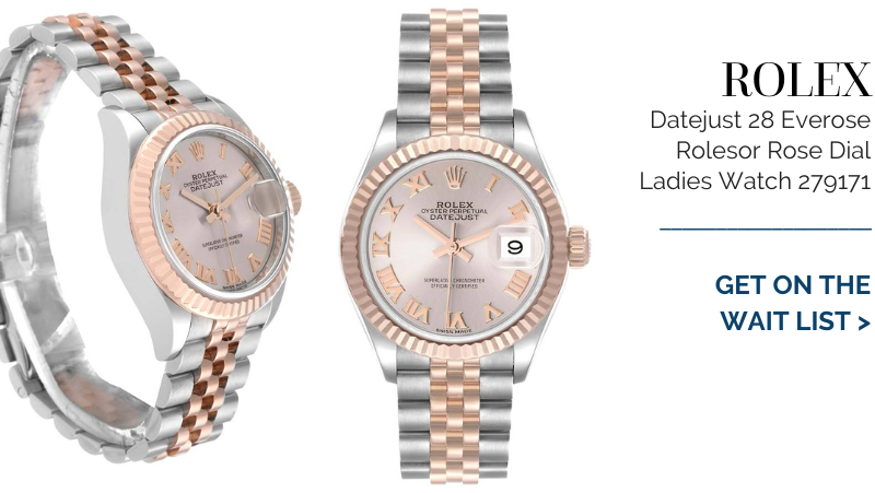 Rolex Datejust 28 Everose Rolesor Rose Dial Ladies Watch 279171