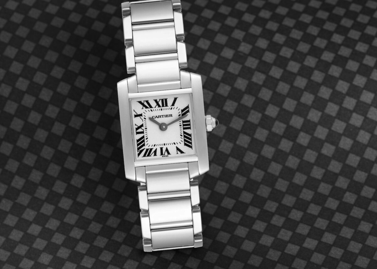 Cartier Tank Francaise Large Automatic Steel Mens Watch W51002Q3