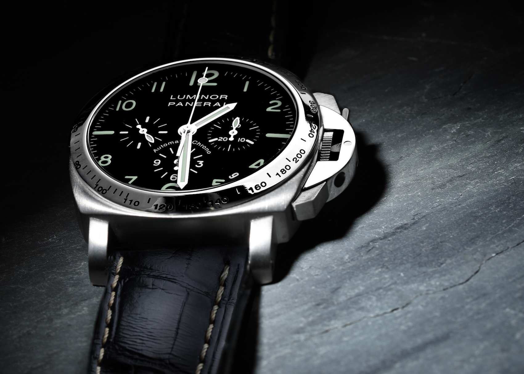 Panerai Luminor Zenith Movement Chrono Titanium Mens Watch PAM00074 