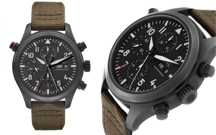 IWC Pilot Top Gun Double Chronograph Ceratanium Mens Watch IW371815