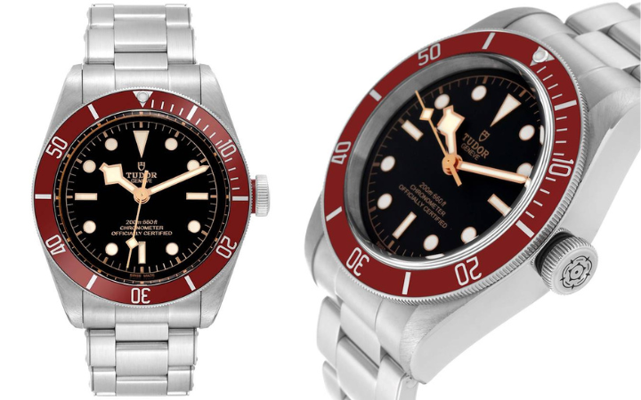 Tudor Heritage Black Bay Burgundy Bezel Steel Mens Watch 79230