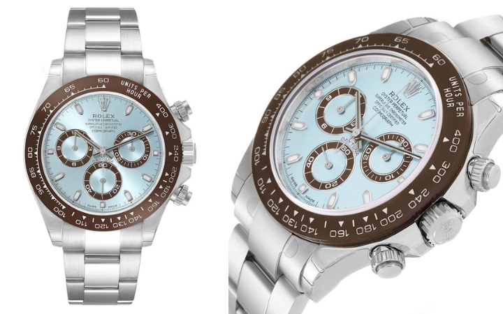 Rolex Daytona Ice Blue Dial Platinum Chronograph Mens Watch 116506