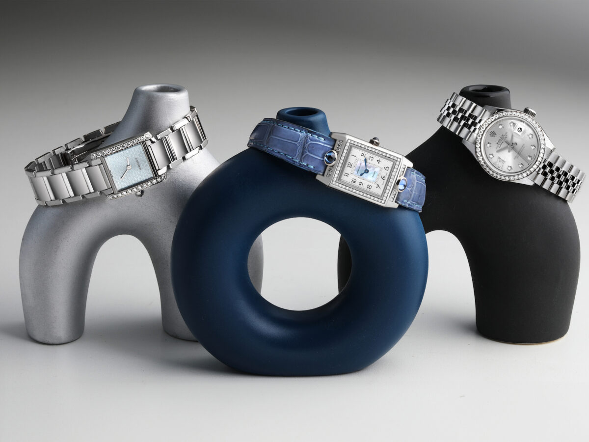Top Luxury Watch Gifts for Her - Cartier Tank Francaise, Jaeger LeCoultre Reverso Joaillerie, and Rolex Datejust