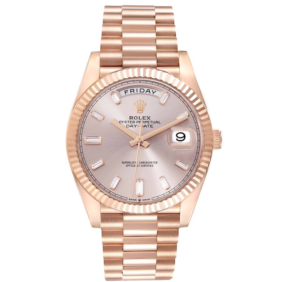 Rolex President Day-Date 40 Rose Gold Mens Watch 228235