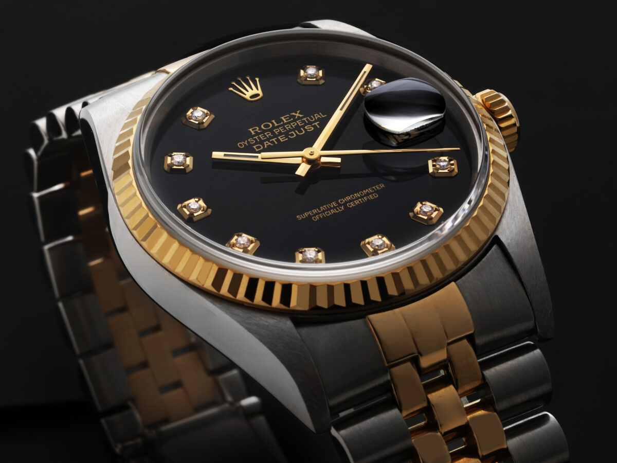 Rolex Datejust 41 Steel Yellow Gold Diamond Dial Mens Watch 126333