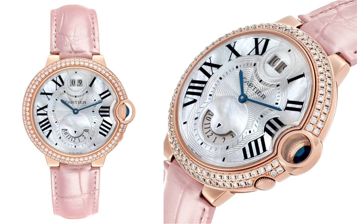 Cartier Ballon Bleu Mother of Pearl Rose Gold Diamond Watch WE902018