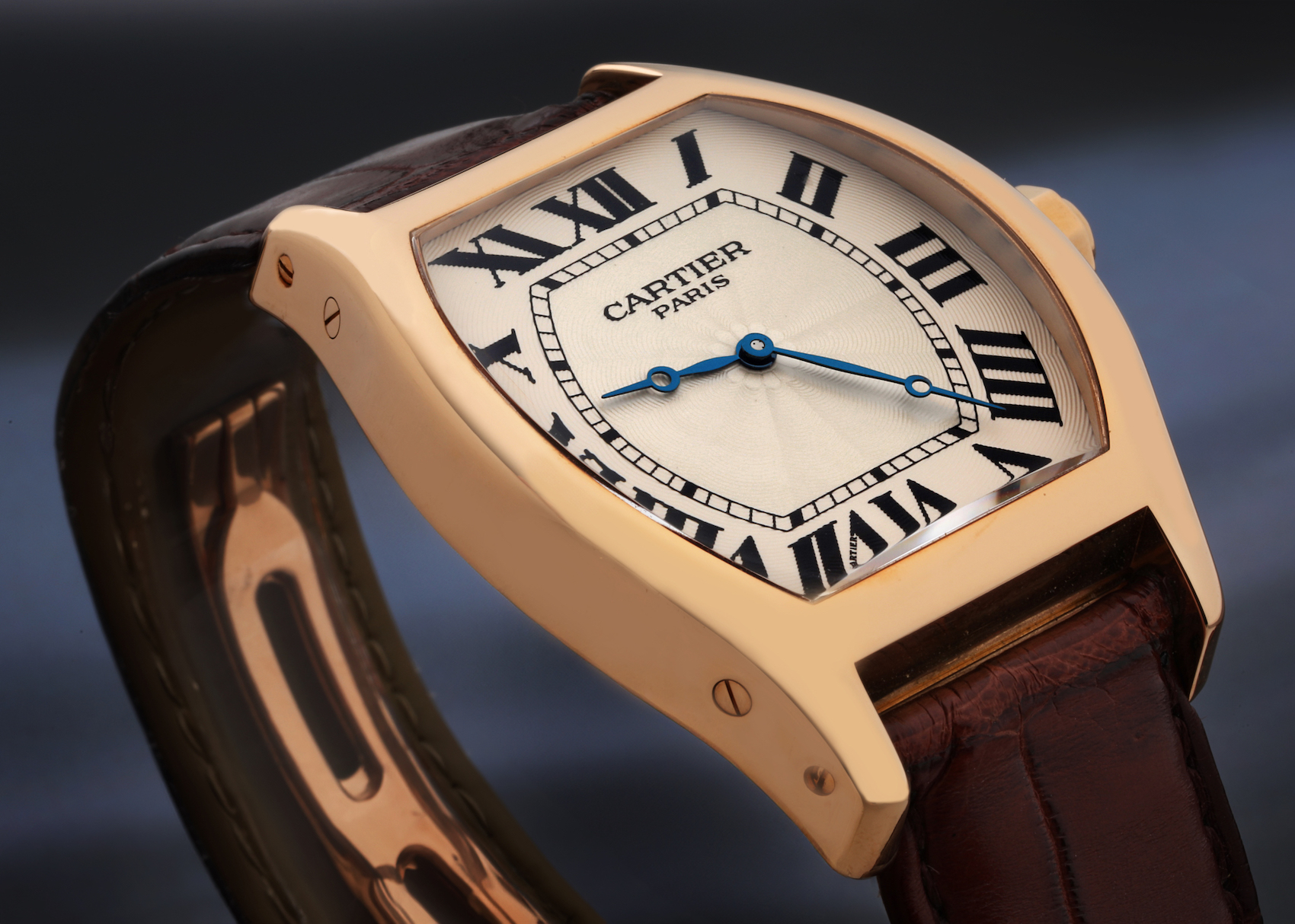 Cartier Tortue XL CPCP Collection Rose Gold Mens Watch 2763 W1546051