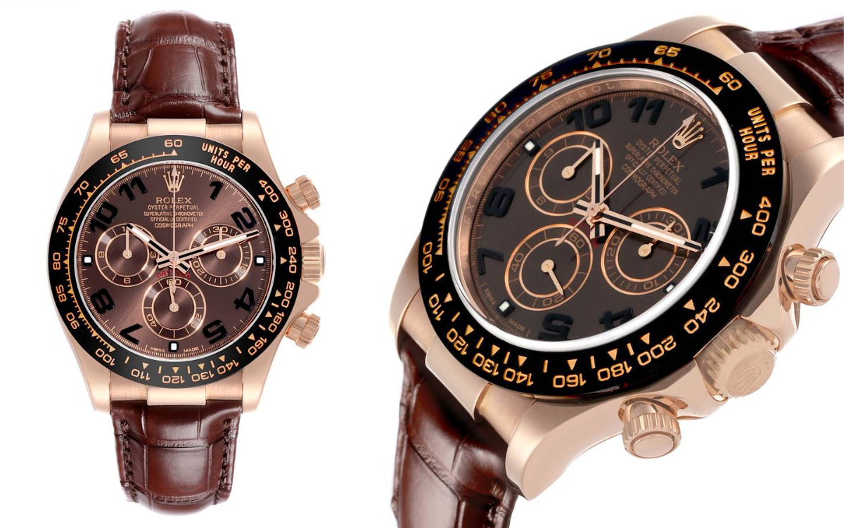 Rolex Cosmograph Daytona Rose Gold Brown Dial Mens Watch 116515
