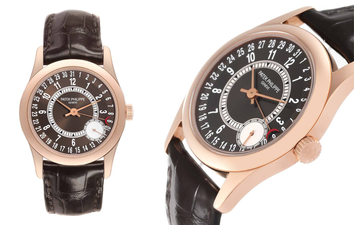 Patek Philippe Calatrava Rose Gold Brown Dial Mens Watch 6000R