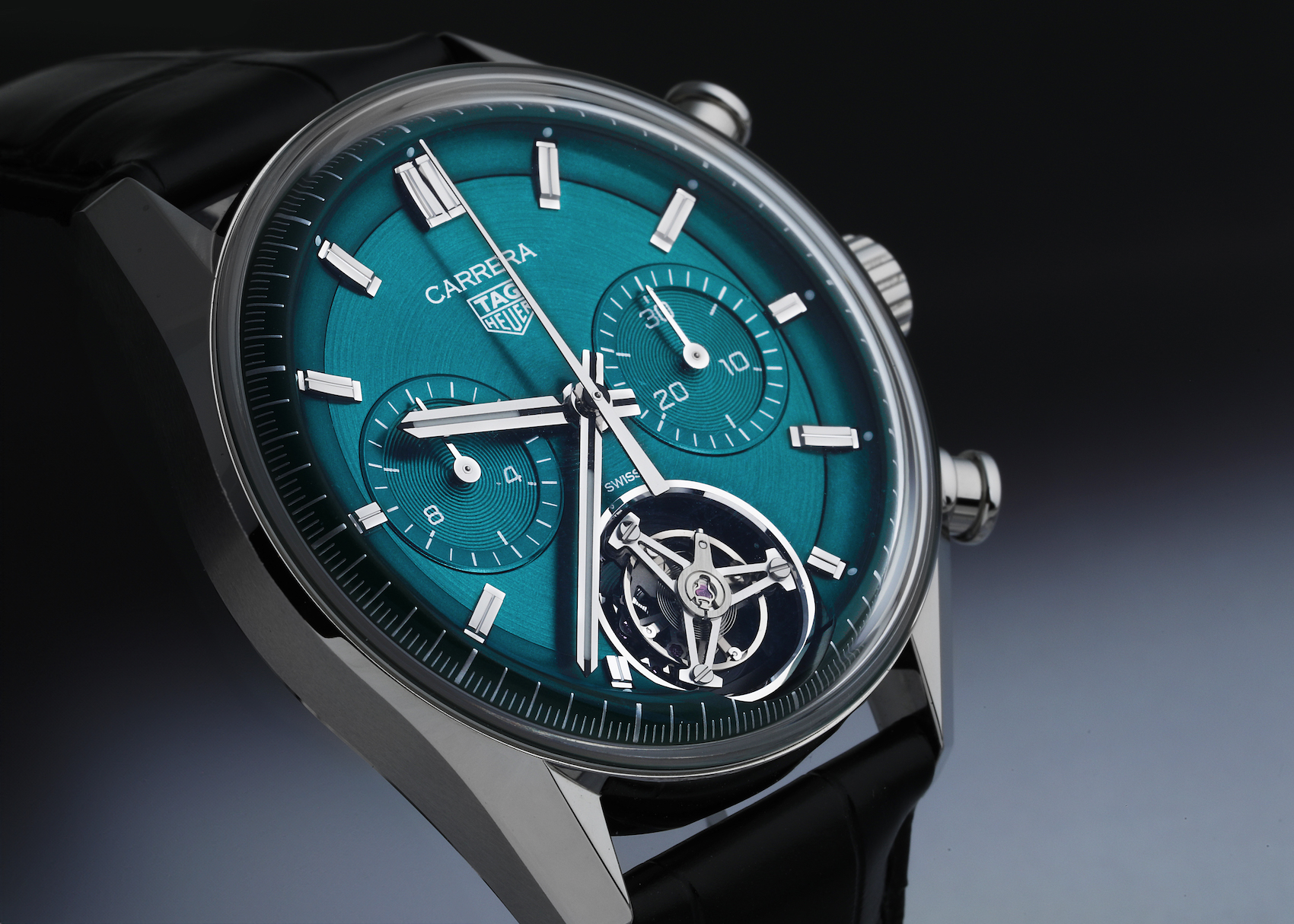 Tag Heuer Carrera Chronograph Tourbillon Steel Mens Watch CBS5011