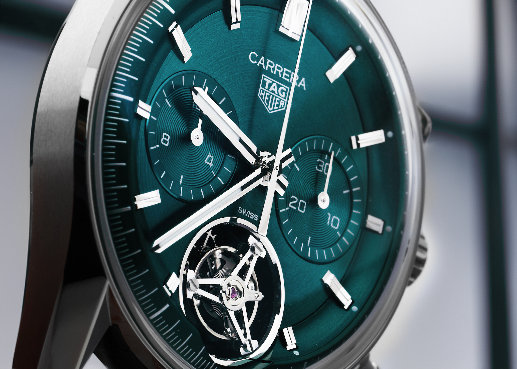 Tag Heuer Carrera Chronograph Tourbillon Steel Mens Watch CBS5011 