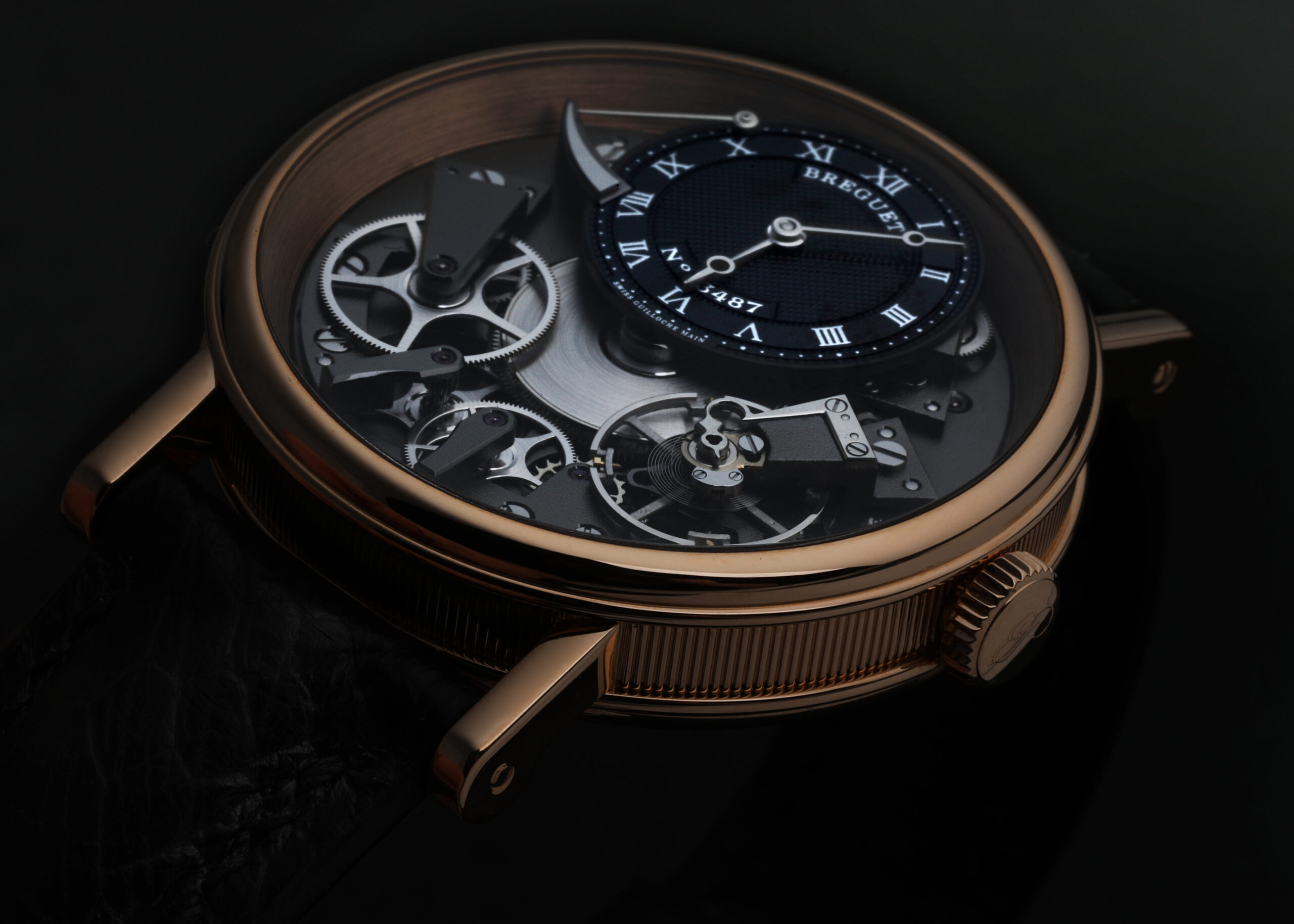 Breguet Tradition Skeleton Dial Rose Gold Mens Watch 7057BR