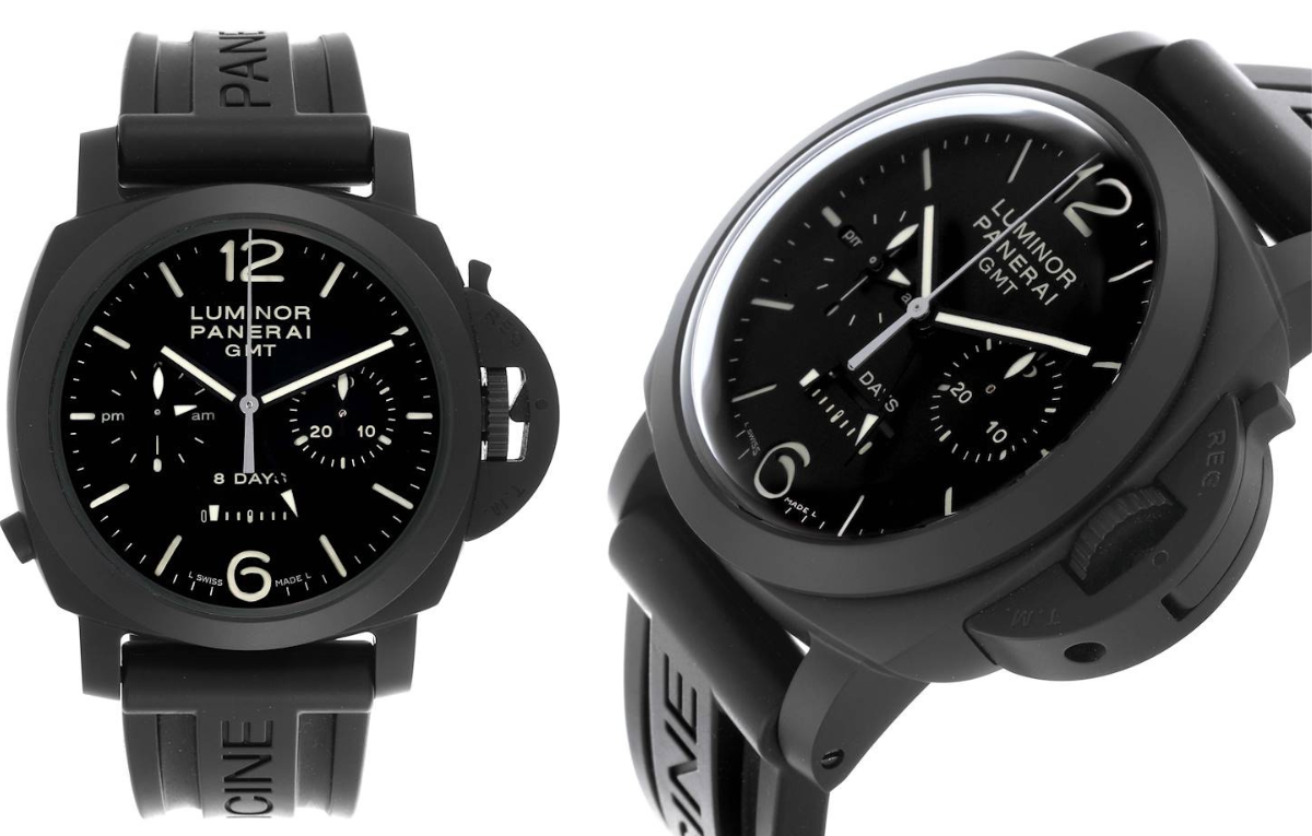 Panerai Luminor Chrono Monopulsante 8 Days GMT Ceramic Watch PAM00317