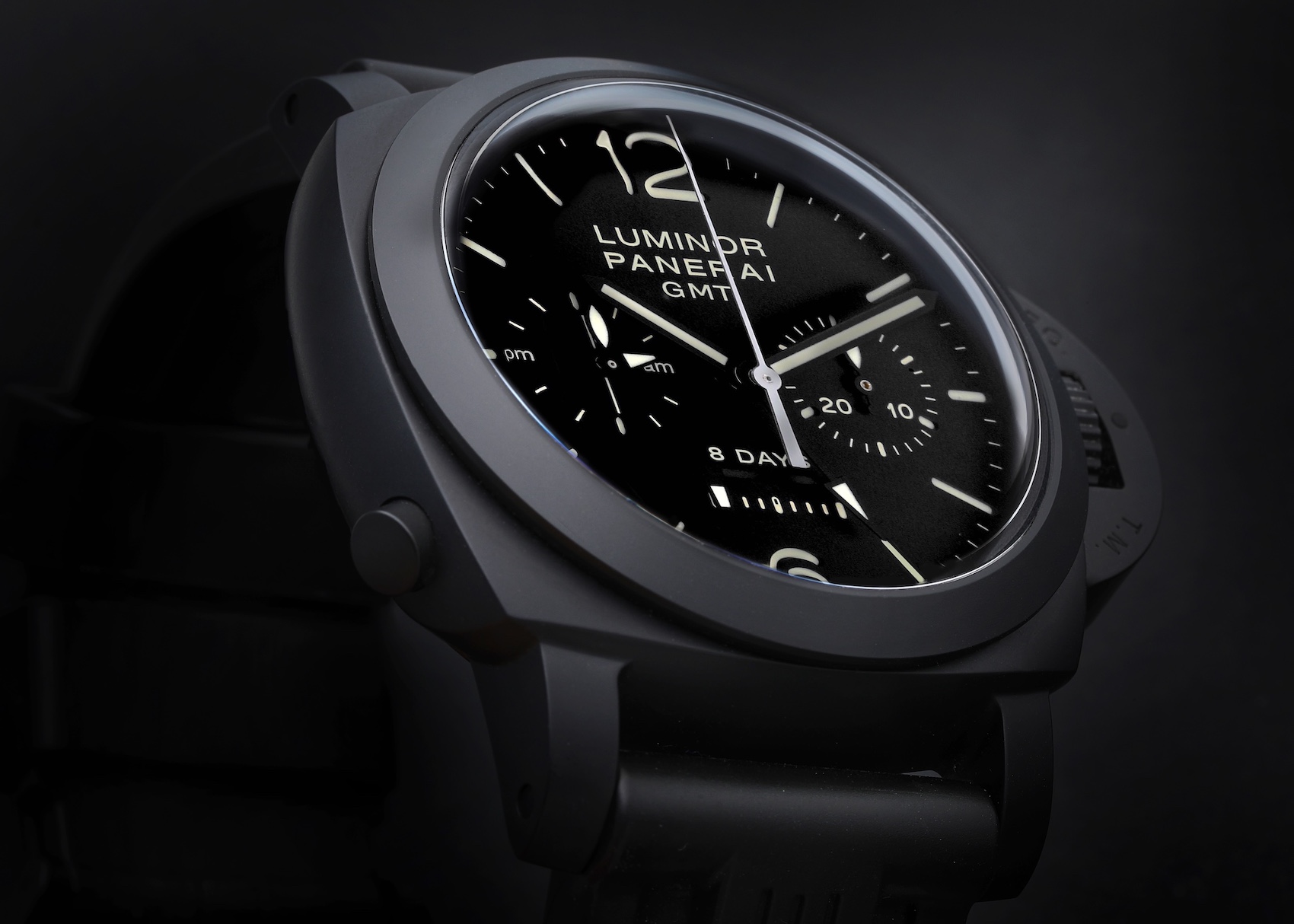 Panerai Luminor Chrono Monopulsante 8 Days GMT Ceramic Watch PAM00317 
